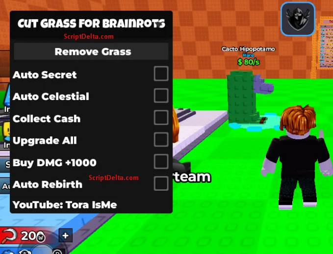 Auto Secret – Cut Grass for Brainrots Script by Tora -No Key