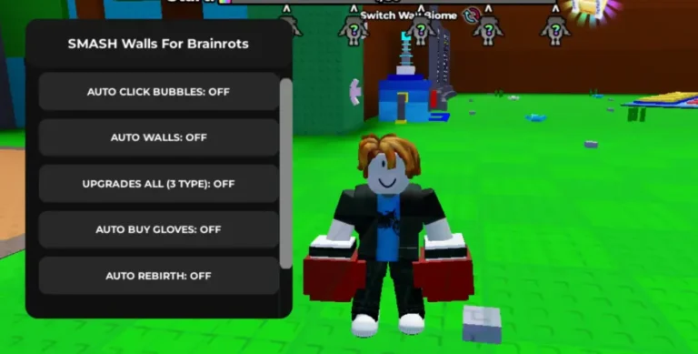 SMASH Walls For Brainrots Script | Auto Wall, Buy Gloves