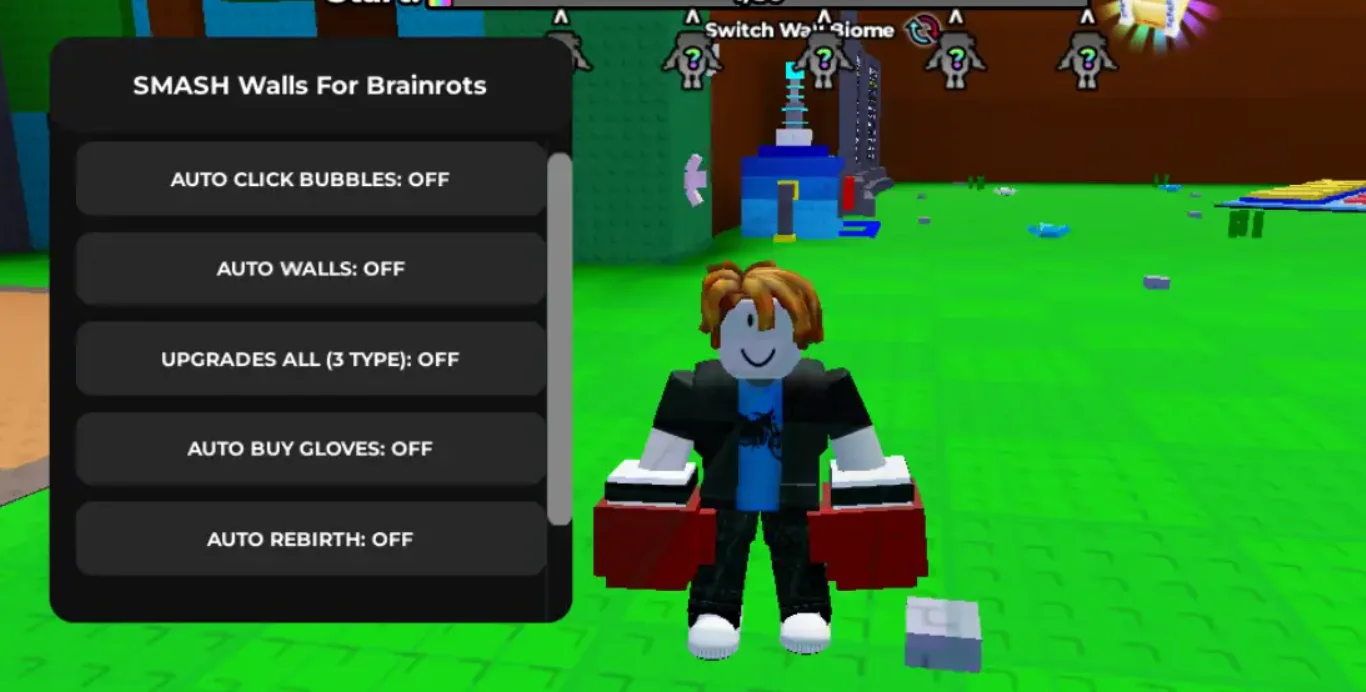 SMASH Walls For Brainrots Script | Auto Wall, Buy Gloves