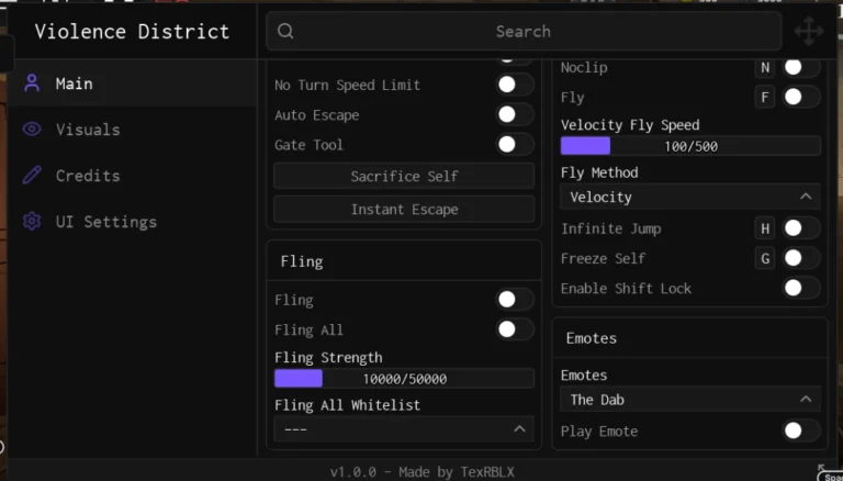 Violence District SCRIPT TexRBLX – Auto Parry, Godmode