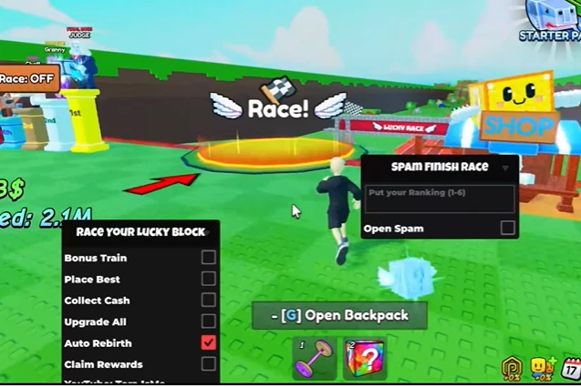 Race Your Lucky Block Script ToraISME [No Key]