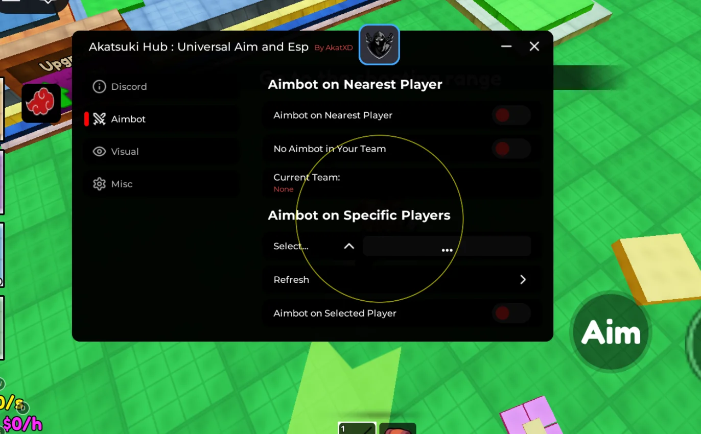 Brainrot Sniper Script Akatsuki Hub [No Key] – ESP, Aimbot