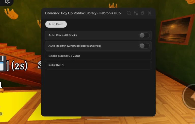 Librarian: Tidy Up Roblox Library Script Fabron’s Hub – NO KEY