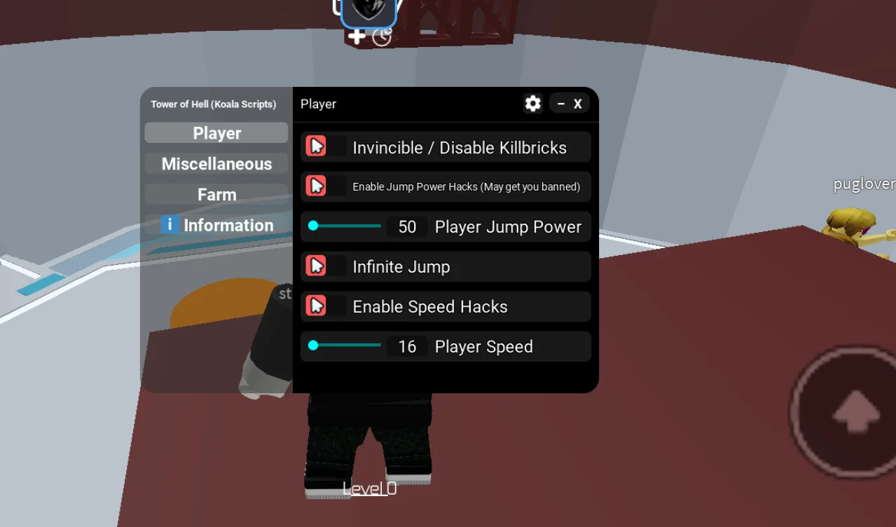 Tower of Hell Script Koala Hub [No Key] – Auto Tween, Skip Tower