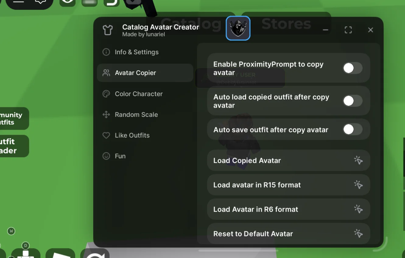 Lunariel Hub | Catalog Avatar Creator Script | No Key, Load Avatar