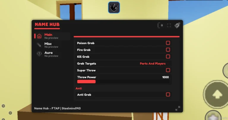 Name Hub | Fling Things and People Script | No Key, Kill Grab
