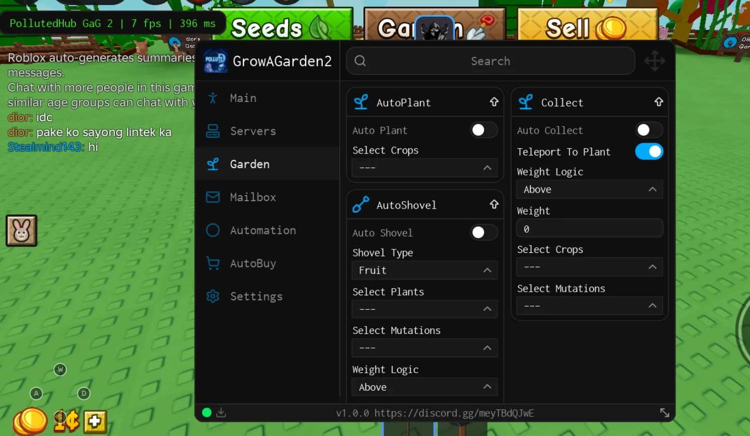 Grow A Garden 2 Script Polluted Hub [No Key] – Auto Plant, Auto Collect