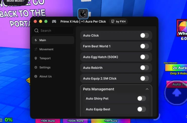 +1 Aura Per Click Script Prime X Hub – Auto Egg