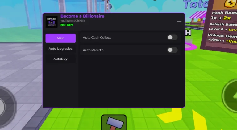 Become a Billionaire Script S0ftKillz [NO KEY] – Auto Collect Cash