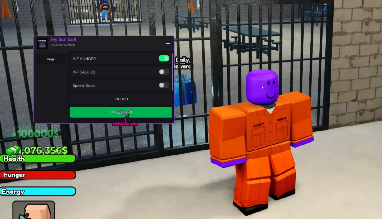 My Jail Cell Script S0ftkillz – INF Cash V1 and V2, INF Hunger