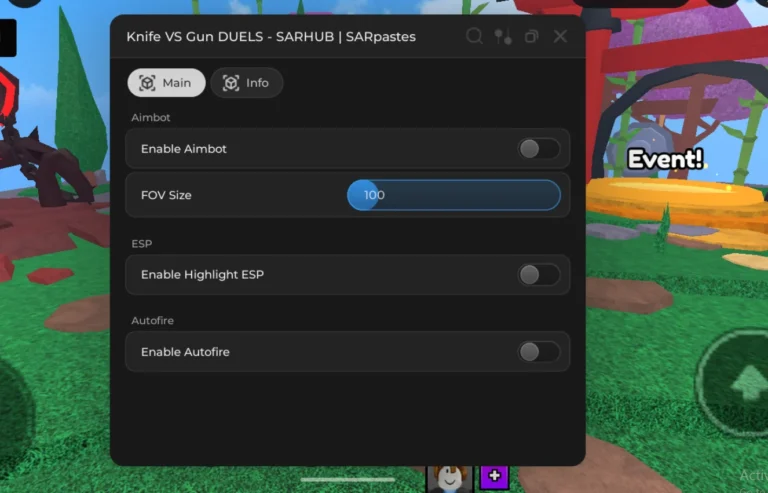 Knife VS Gun DUELS Script SAR Hub – Aimbot, FOV
