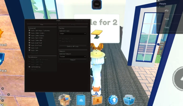 Restaurant Tycoon 3 Script Sniper Hub [No Key] – Auto Collect Orders