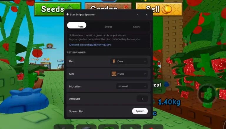 GAG 2 Script Star Spawner [No Key] – Spawn Pets, Seeds and Gears