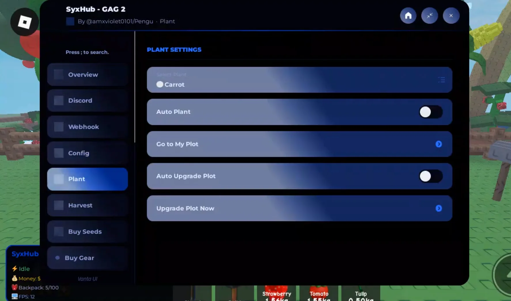 Grow a Garden 2 Script Syx Hub [No Key] – Auto Steal, Auto Farm