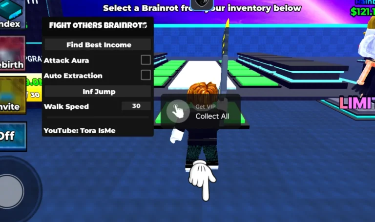 Tora IsMe | Fight Others For Brainrots Script | No Key, Attack Aura
