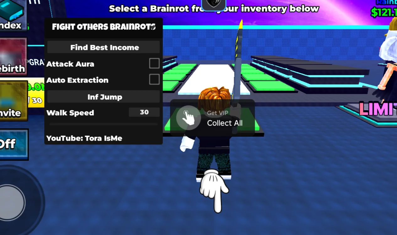 Tora IsMe | Fight Others For Brainrots Script | No Key, Attack Aura