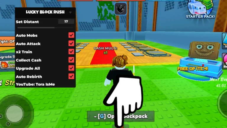 Lucky Block Rush Script Tora IsMe [No Key] – X2 Train, Auto Attack