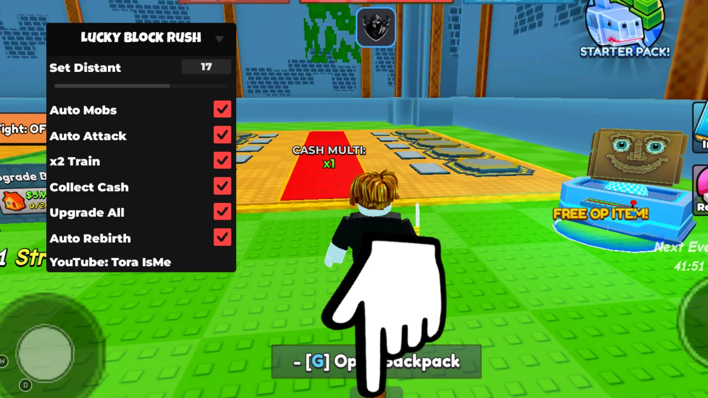 Lucky Block Rush Script Tora IsMe [No Key] – X2 Train, Auto Attack