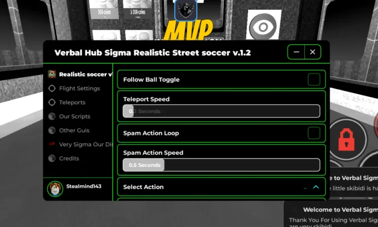 Realistic Street Soccer Script Verbal Hub Sigma [No Key] – Shoot Ball Speed