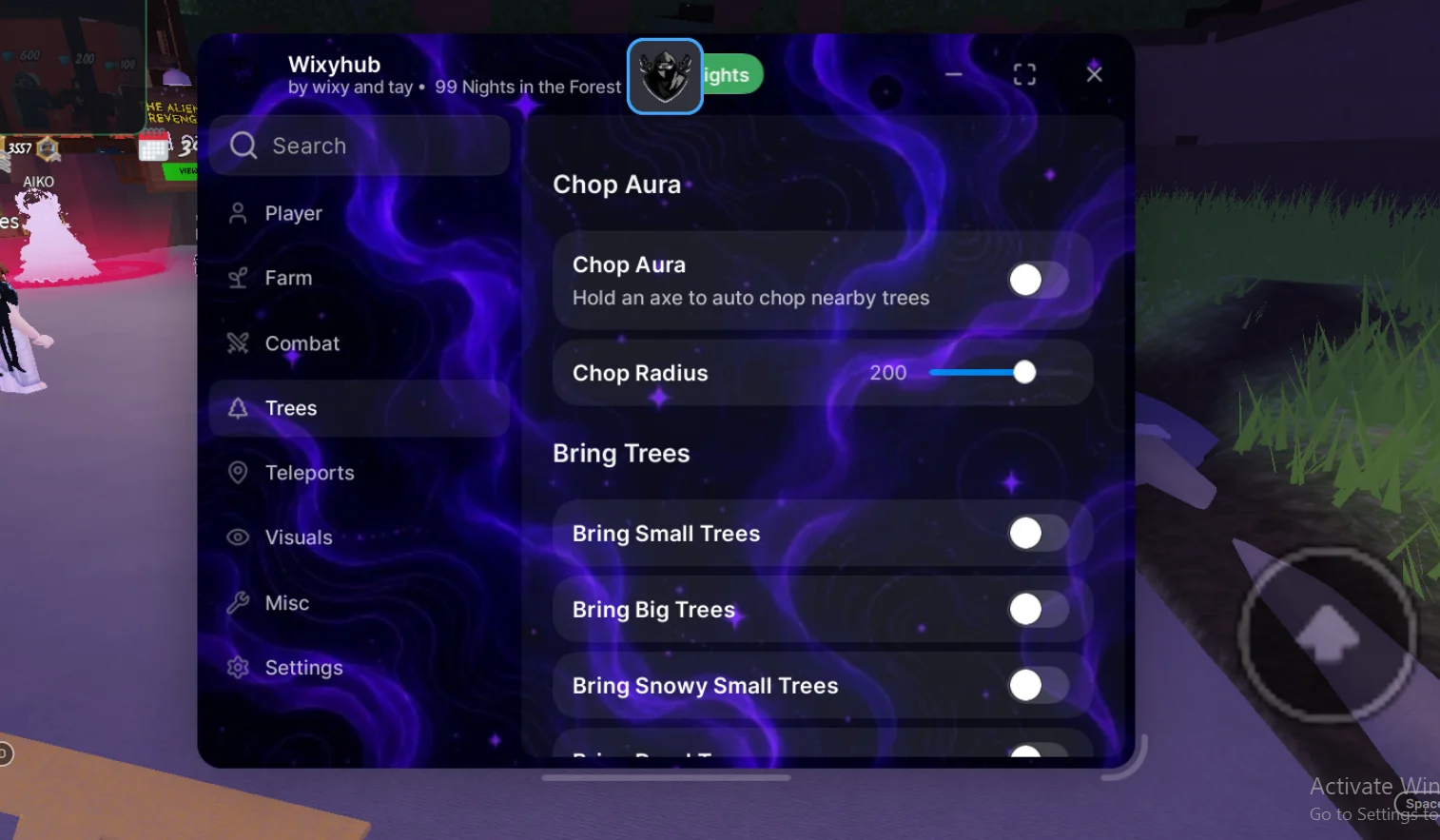 99 Nights in the Forest Script Wixy Hub – Auto Refuel, Auto Cook