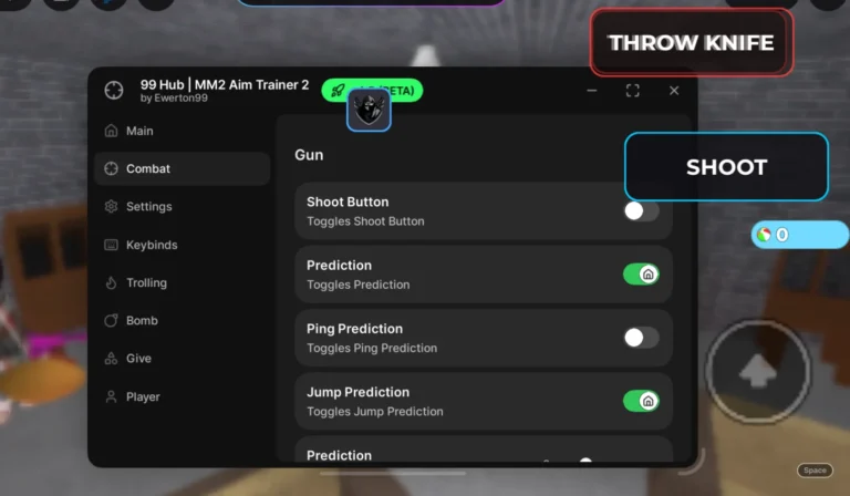 99 Hub | MM2 Aim Trainer 2 Script | No Key, TriggerBot, Silent Aim