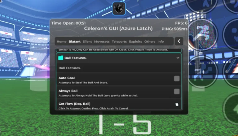Azure Latch Script | Celeron’s Hub | No Key – Auto Goal, Auto Steal Ball