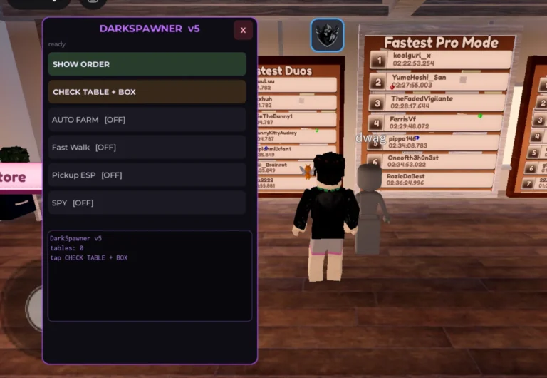 DarkSpawner Hub | Pack an Order Script | No Key, Show Order
