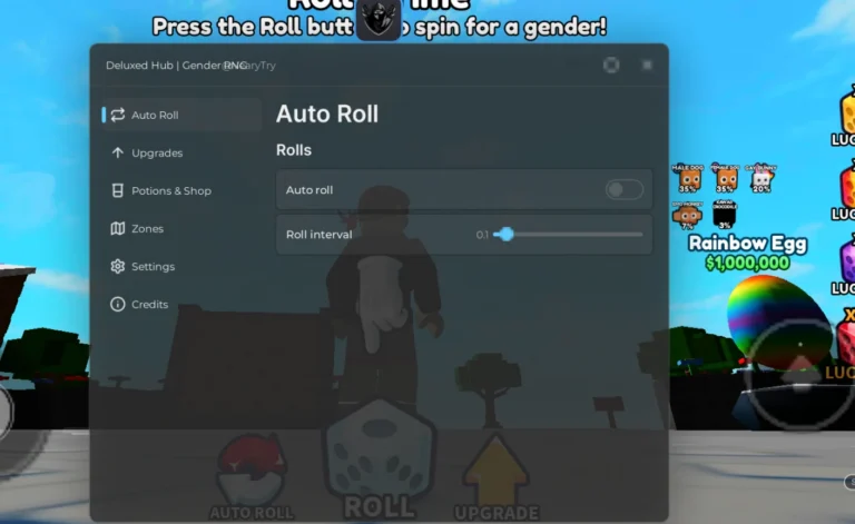 Gender RNG Script | Deluxed Hub | No Key, Auto Roll, Auto Buy Potions