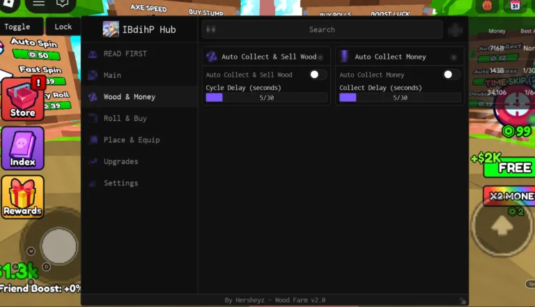My Wood Farm Script | IBdihP Hub | No Key, Auto Collect And Sell Wood