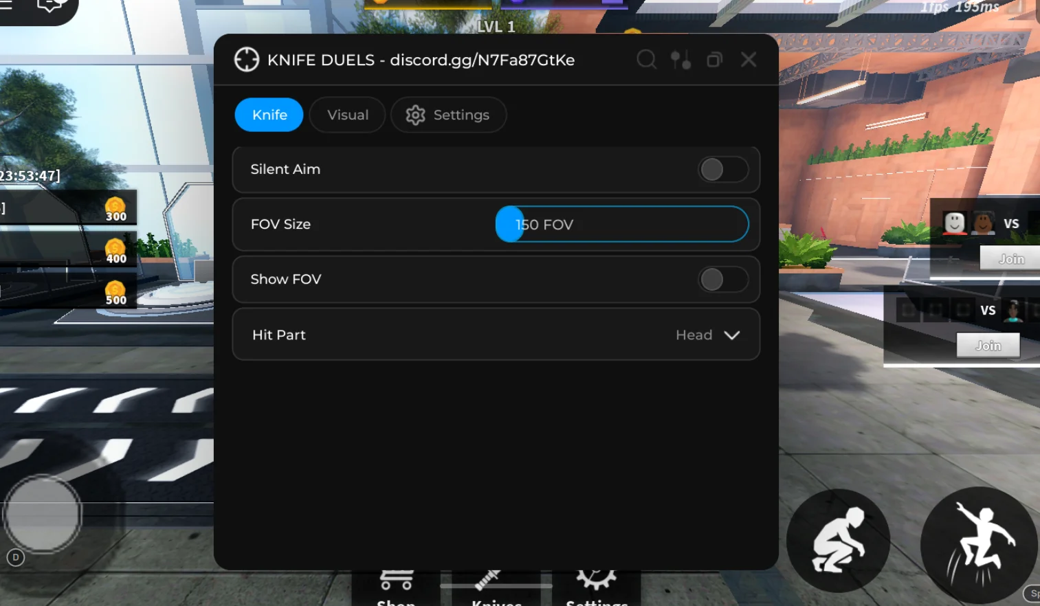 Imshrak Hub | Knife Duels Script – No Key, Silent Aim, FOV