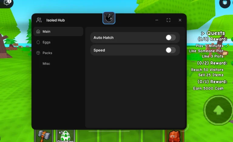 Isoled Hub | My Dino Park Script | Auto Buy Eggs, Auto Hatch