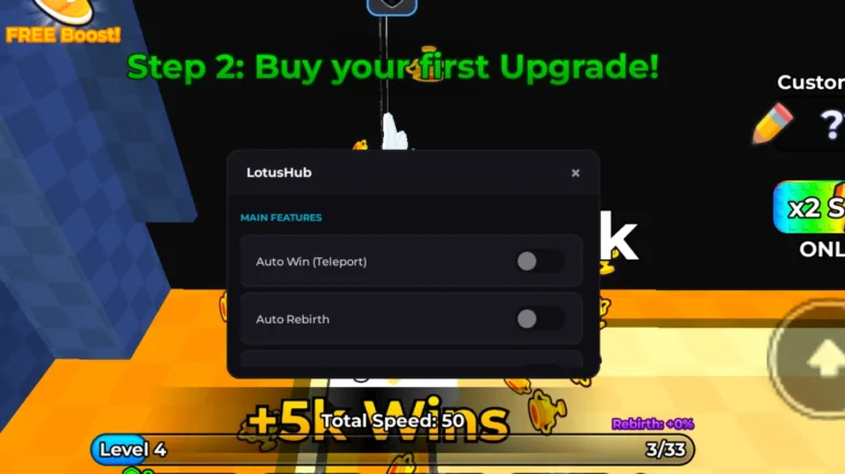 Lotus Hub | +1 Wings Obby Escape Script | Auto Farm, Auto Win