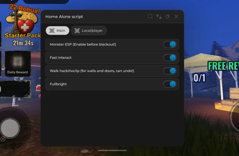 Home Alone Script | OP Hub | No Key, Monster ESP, Fast Interact