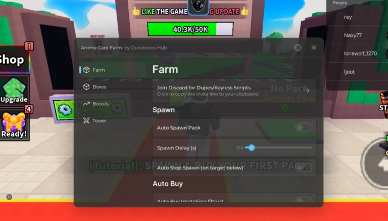 Anime Card Farm Script | Ouroboros Hub | No Key, Auto Spawn