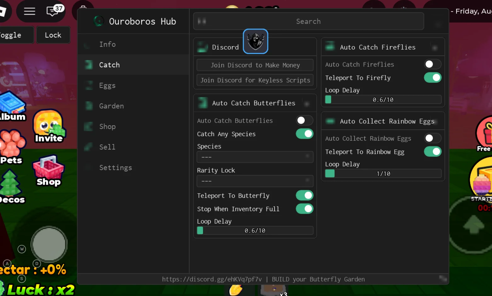 BUILD your Butterfly Garden Script | Ouroboros Hub | No Key, Auto Catch