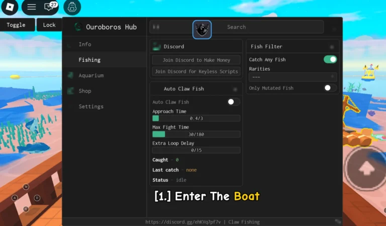 Claw Fishing Script | Ouroboros Hub | No Key, Auto Claw Fish