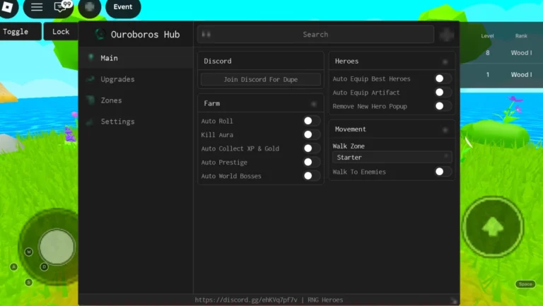 RNG Heroes Script | Ouroboros Hub | No Key, Auto Roll, Auto Equip Best Heros