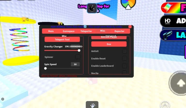 RNDM Hub | Auto Wallhop Tower But Hard Script | No Key