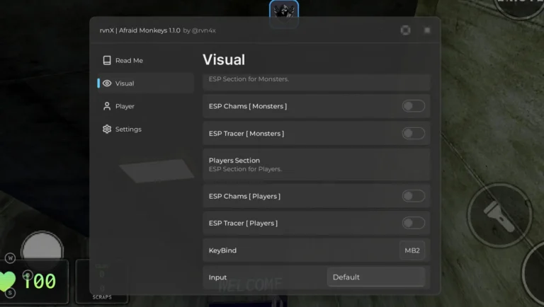 RVNX Hub | Afraid Monkeys Script | No Key, ESP