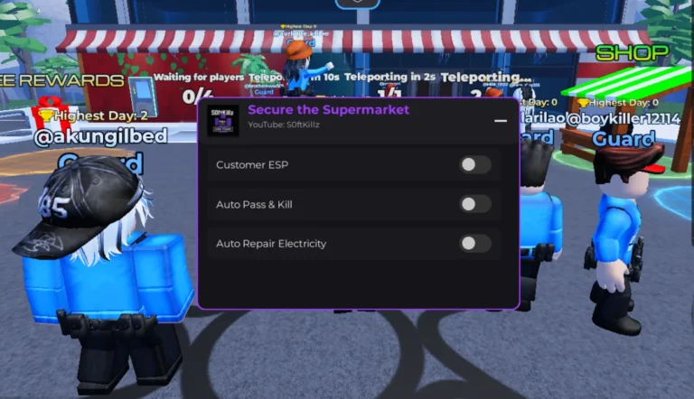 Secure the Supermarket Script | S0ftKillz | Auto Pass & Kill