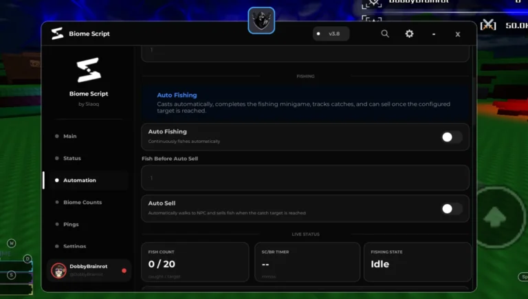 Sol’s RNG Script | Sloaq Hub | No Key, Auto Fishing, Auto Sell