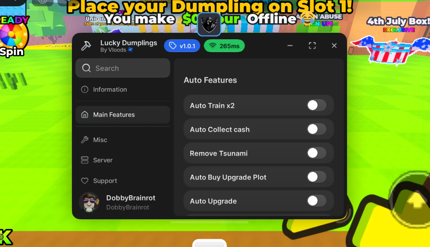 Lucky Dumplings Script | StarForge Hub | Auto Train X2