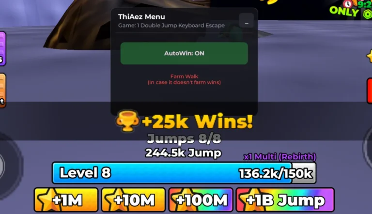 ThiAez Menu | +1 Double Jump Keyboard Escape Script | No Key