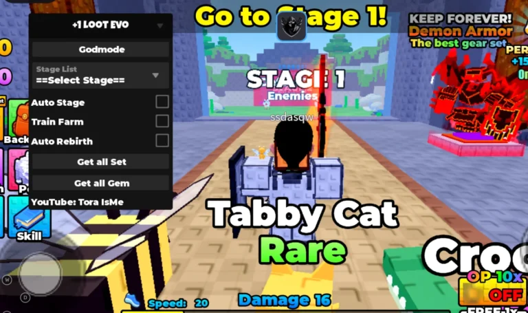 +1 Loot Evo Script | Tora IsMe | No Key, God Mode, Get All Gem