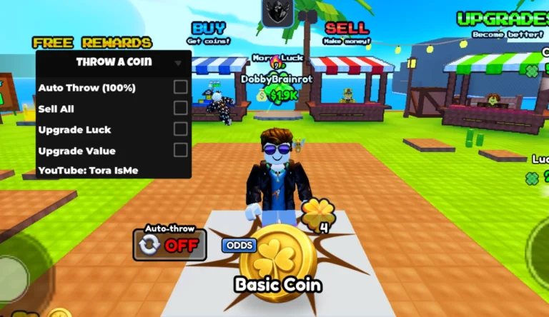 Throw a Coin Script | Tora IsMe | No Key, Auto Throw, Sell All