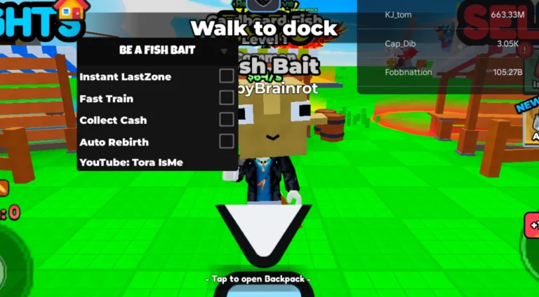Tora IsMe | BE A FISH BAIT Script | Collect Cash, Fast Train