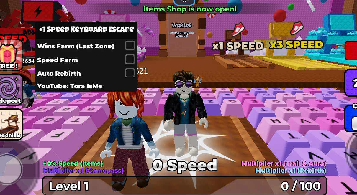 Tora IsMe | +1 Speed Keyboard Escape Script | No Key, Wins Farm