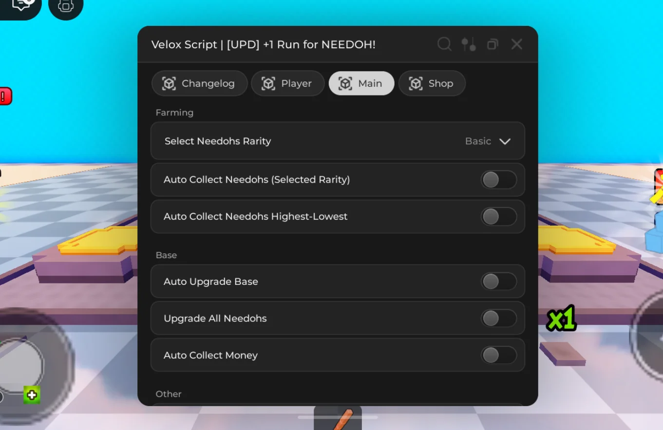 Velox Hub | +1 Run for NEEDOH Script | Auto Farm, Auto Collect