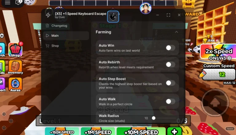 Velox Hub | +1 Speed Keyboard Escape Emojis Script | Auto Win