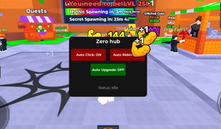Zero Hub | +1 Mine Per Click Script | No Key, Auto Click